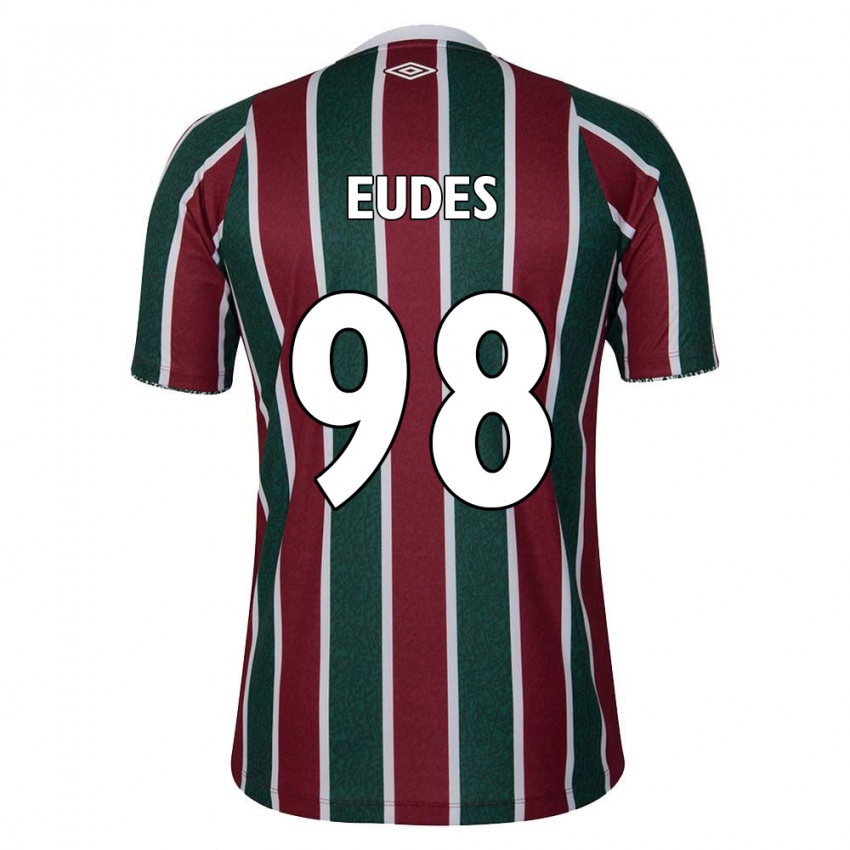 Niño Camiseta Vitor Eudes #98 Verde Granate Blanco 1ª Equipación 2024/25 La Camisa México