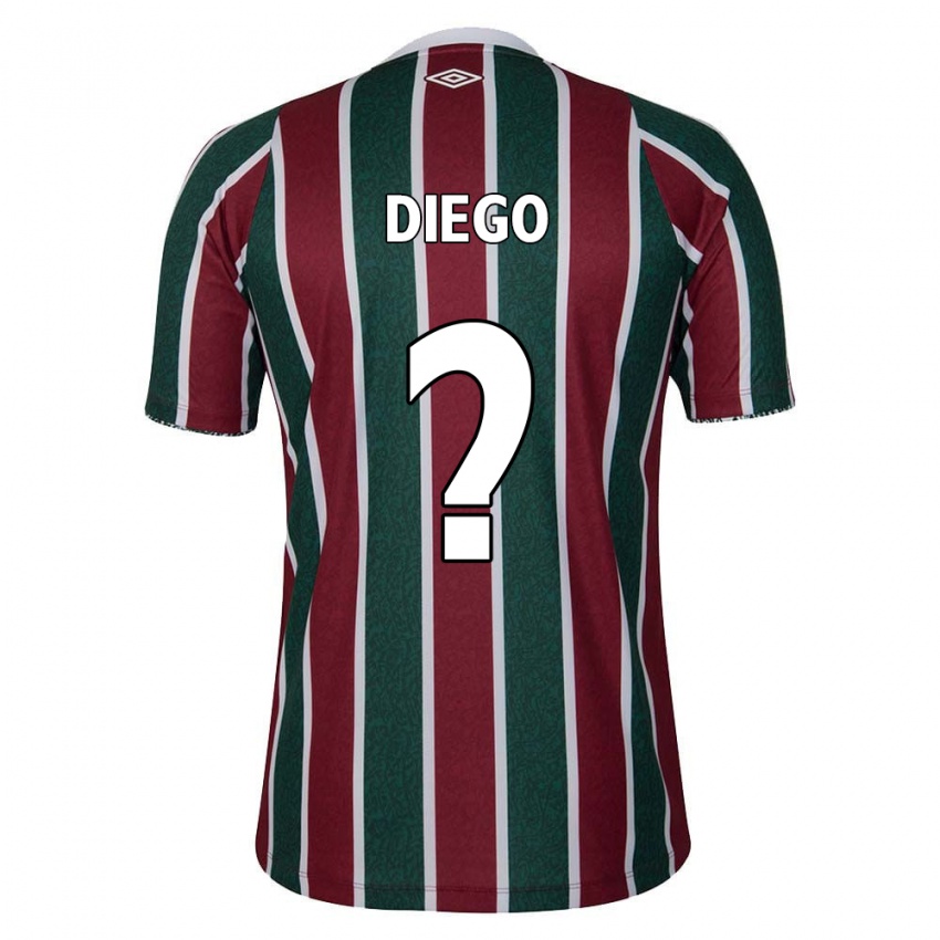 Niño Camiseta Diego #0 Verde Granate Blanco 1ª Equipación 2024/25 La Camisa México