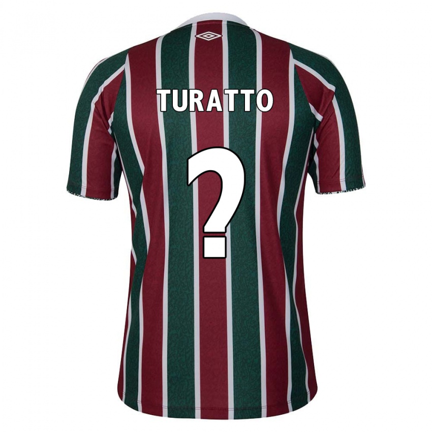 Niño Camiseta Luiz Turatto #0 Verde Granate Blanco 1ª Equipación 2024/25 La Camisa México