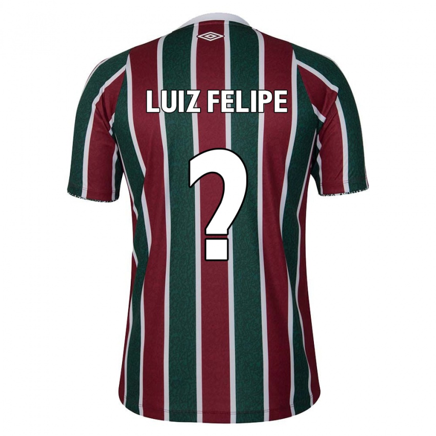 Niño Camiseta Luiz Felipe #0 Verde Granate Blanco 1ª Equipación 2024/25 La Camisa México