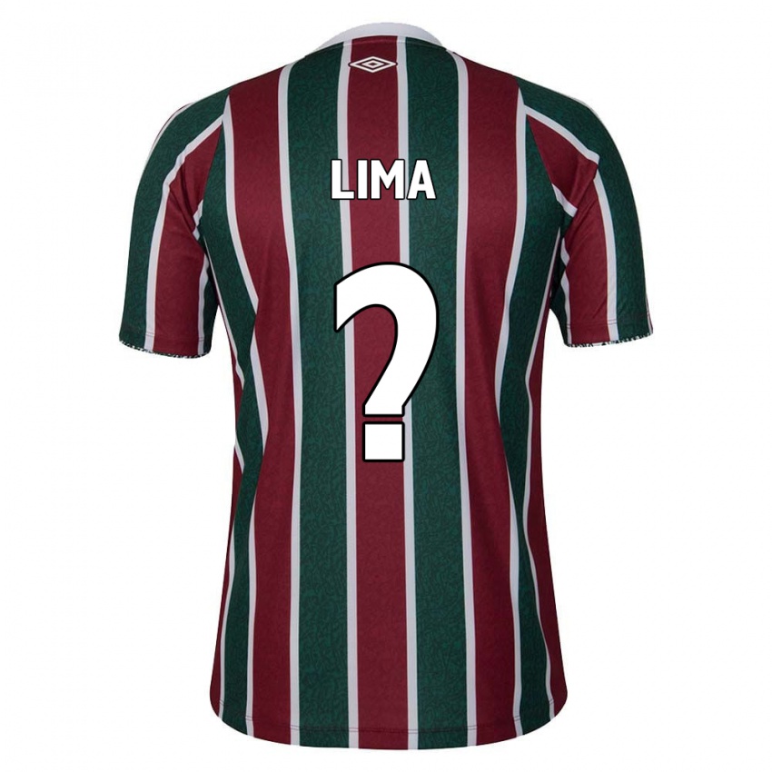 Niño Camiseta Daniel Lima #0 Verde Granate Blanco 1ª Equipación 2024/25 La Camisa México