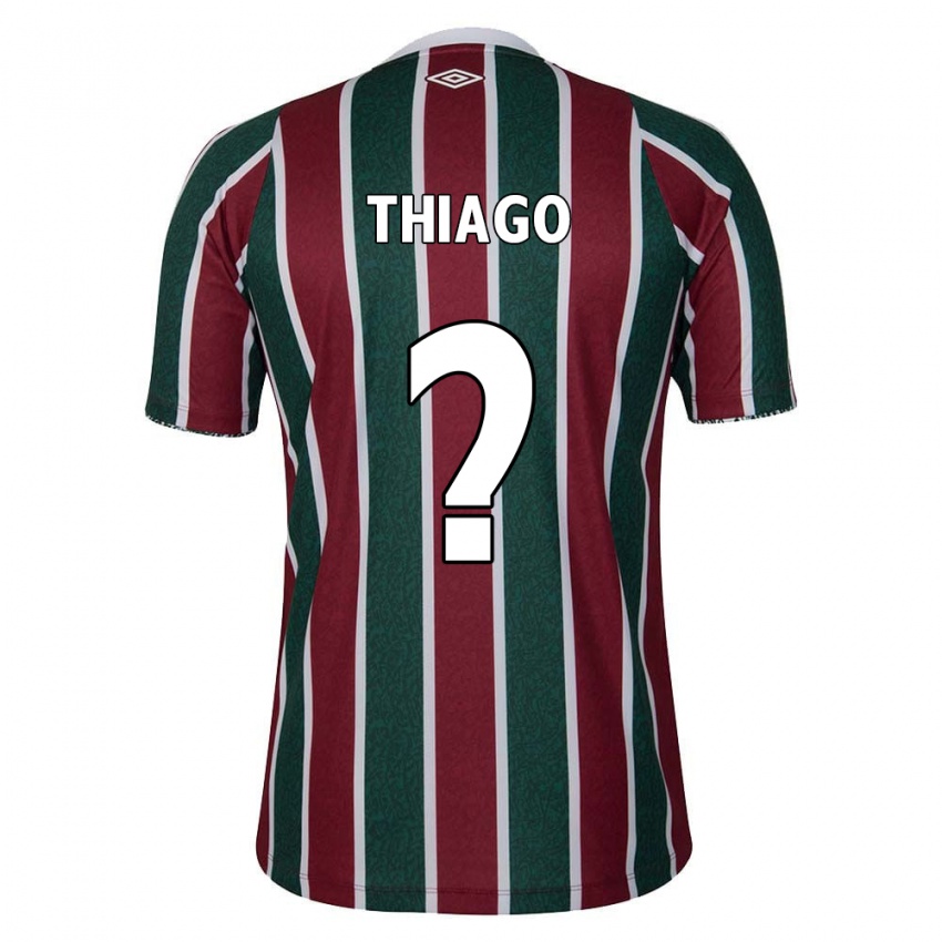 Niño Camiseta Thiago #0 Verde Granate Blanco 1ª Equipación 2024/25 La Camisa México