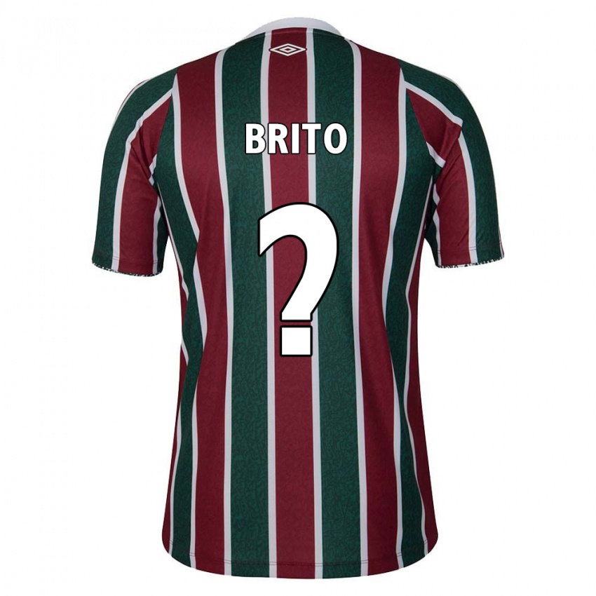 Niño Camiseta Luan Brito #0 Verde Granate Blanco 1ª Equipación 2024/25 La Camisa México