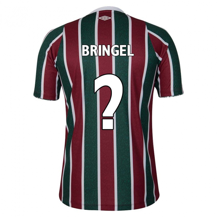 Niño Camiseta Rodrigo Bringel #0 Verde Granate Blanco 1ª Equipación 2024/25 La Camisa México