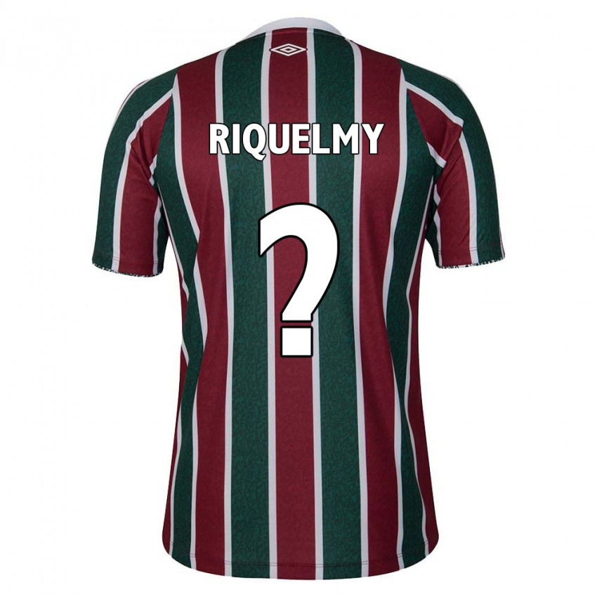 Niño Camiseta Riquelmy #0 Verde Granate Blanco 1ª Equipación 2024/25 La Camisa México