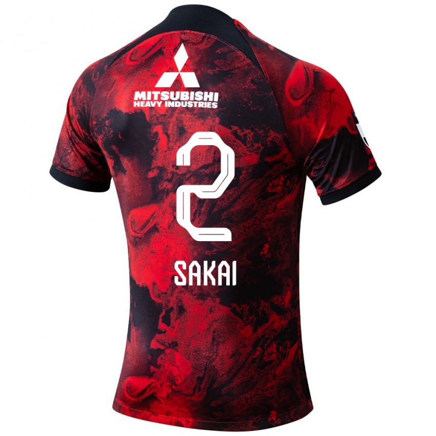 Niño Camiseta Hiroki Sakai #2 Negro Rojo 1ª Equipación 2024/25 La Camisa México