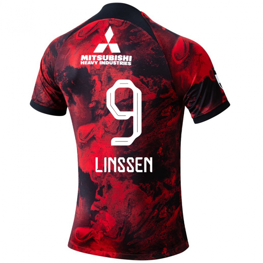 Niño Camiseta Bryan Linssen #9 Negro Rojo 1ª Equipación 2024/25 La Camisa México