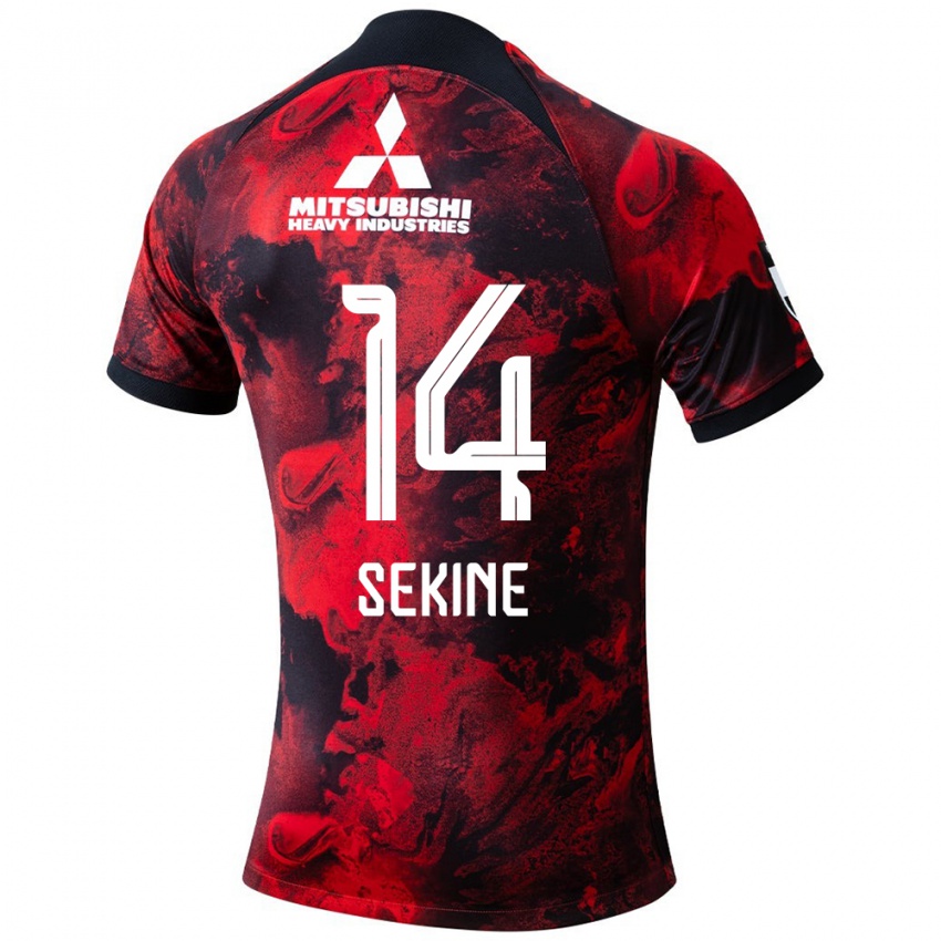 Niño Camiseta Takahiro Sekine #14 Negro Rojo 1ª Equipación 2024/25 La Camisa México