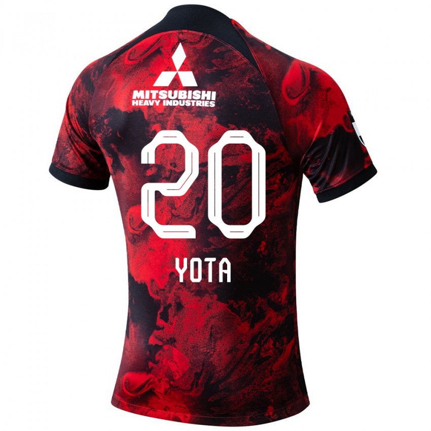 Niño Camiseta Yota Sato #20 Negro Rojo 1ª Equipación 2024/25 La Camisa México