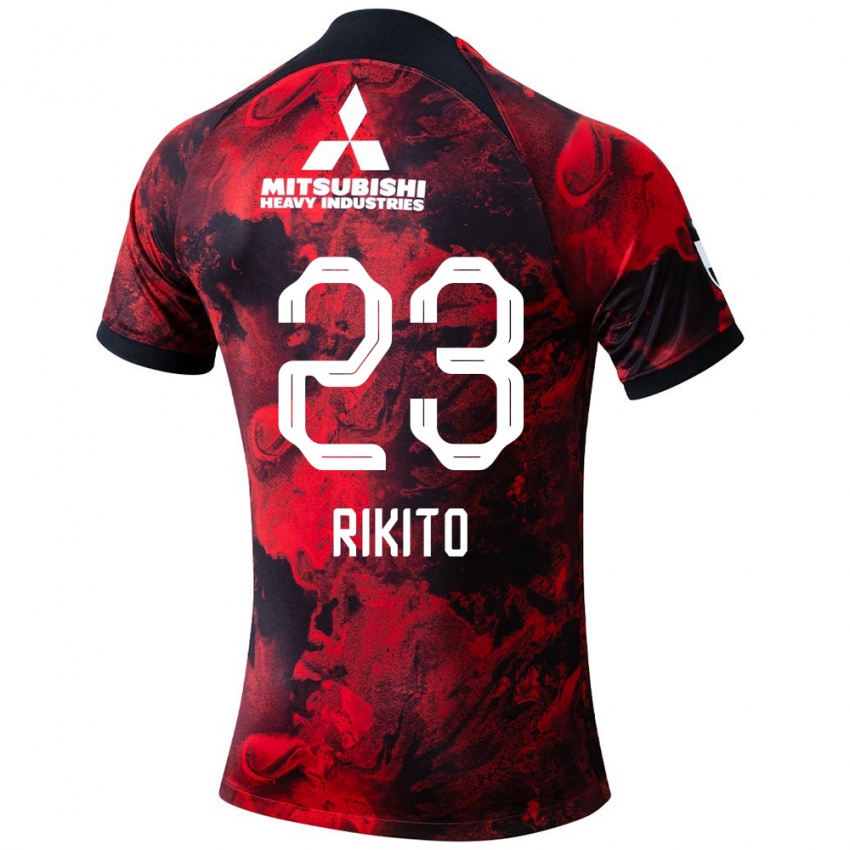 Niño Camiseta Rikito Inoue #23 Negro Rojo 1ª Equipación 2024/25 La Camisa México