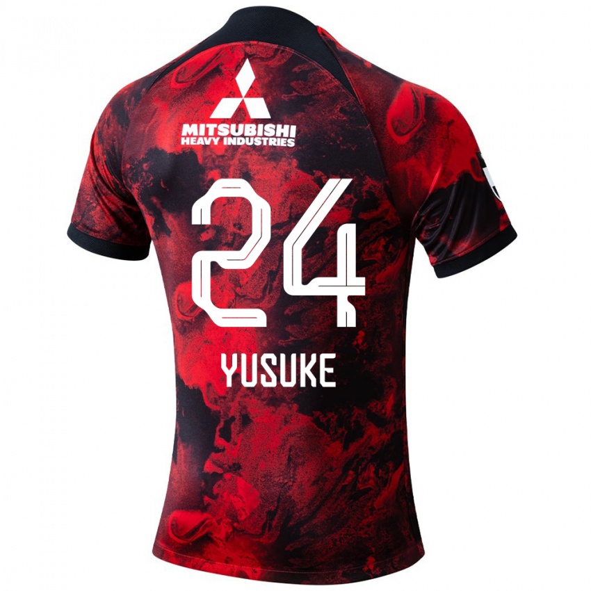 Niño Camiseta Yusuke Matsuo #24 Negro Rojo 1ª Equipación 2024/25 La Camisa México