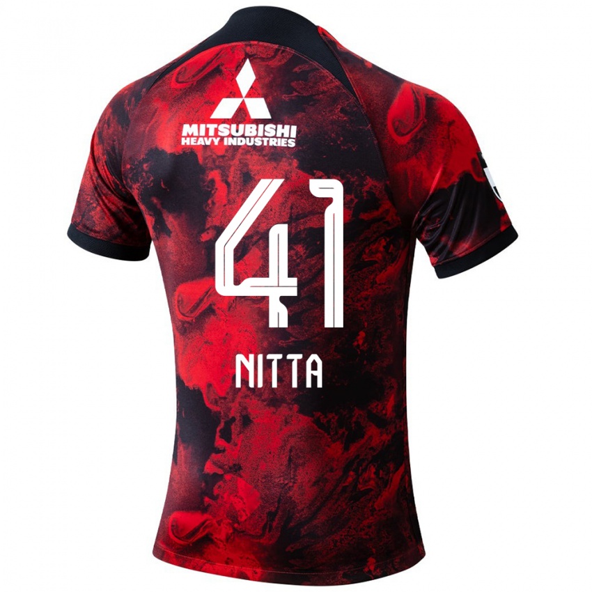 Niño Camiseta Rio Nitta #41 Negro Rojo 1ª Equipación 2024/25 La Camisa México