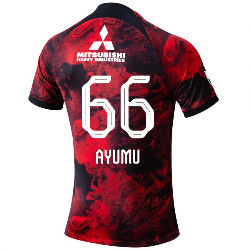 Niño Camiseta Ayumu Ohata #66 Negro Rojo 1ª Equipación 2024/25 La Camisa México