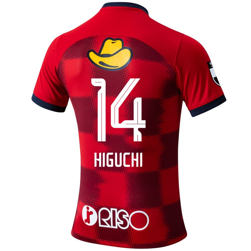 Niño Camiseta Yuta Higuchi #14 Rojo Azul Blanco 1ª Equipación 2024/25 La Camisa México