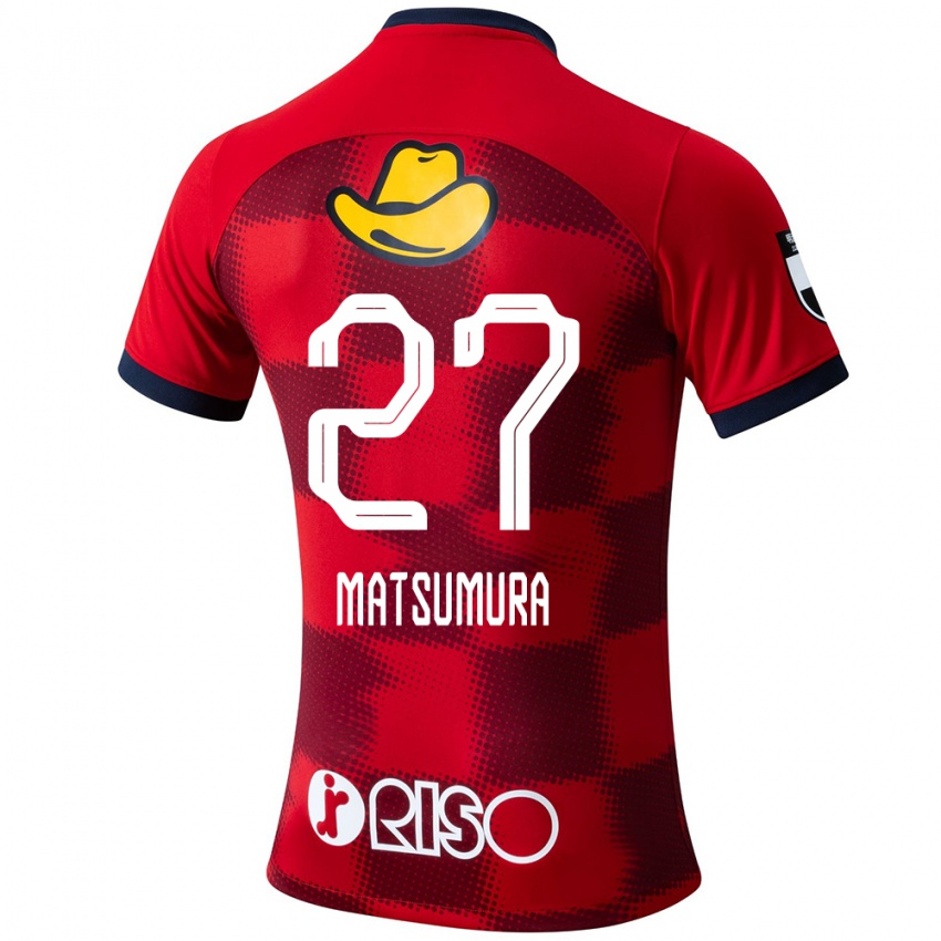 Niño Camiseta Yuta Matsumura #27 Rojo Azul Blanco 1ª Equipación 2024/25 La Camisa México