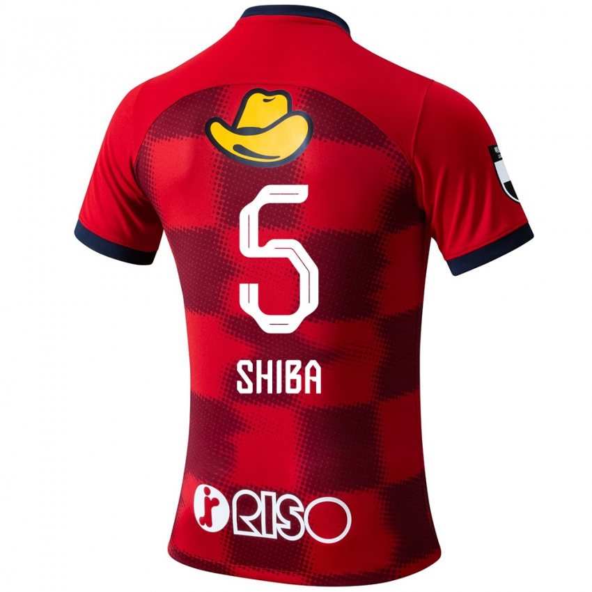 Niño Camiseta Rikuto Shiba #5 Rojo Azul Blanco 1ª Equipación 2024/25 La Camisa México