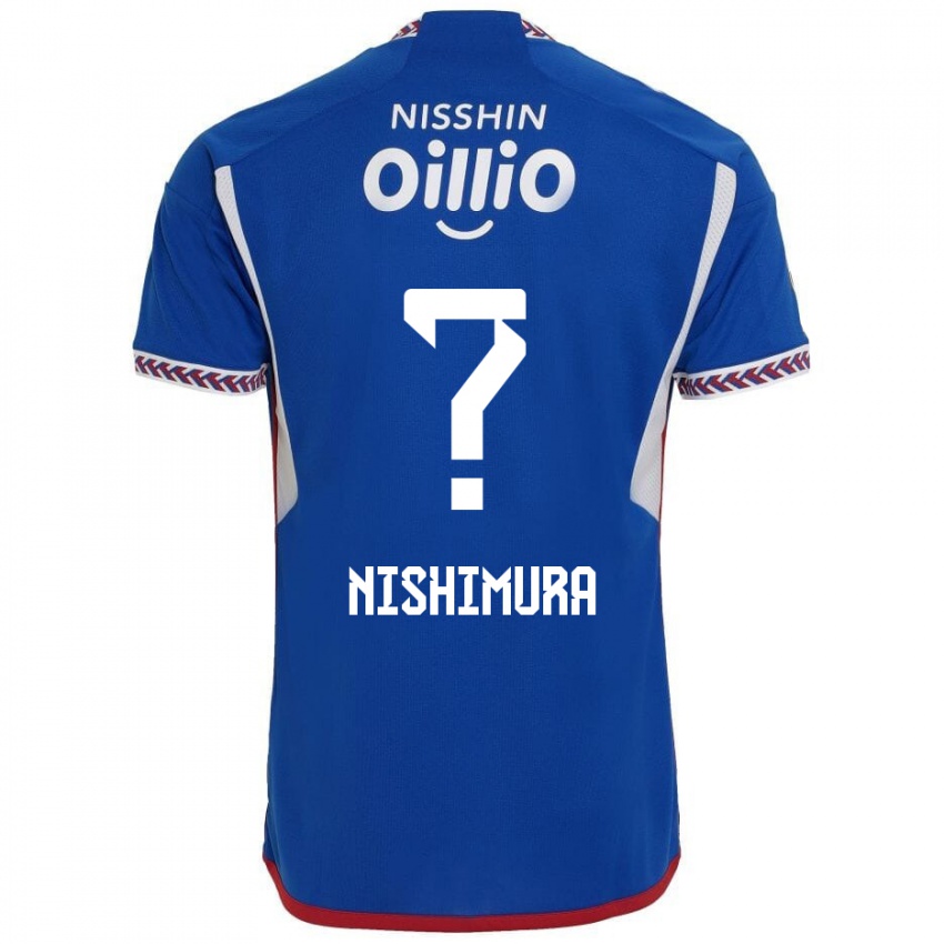 Niño Camiseta Takuma Nishimura #0 Azul Blanco Rojo 1ª Equipación 2024/25 La Camisa México