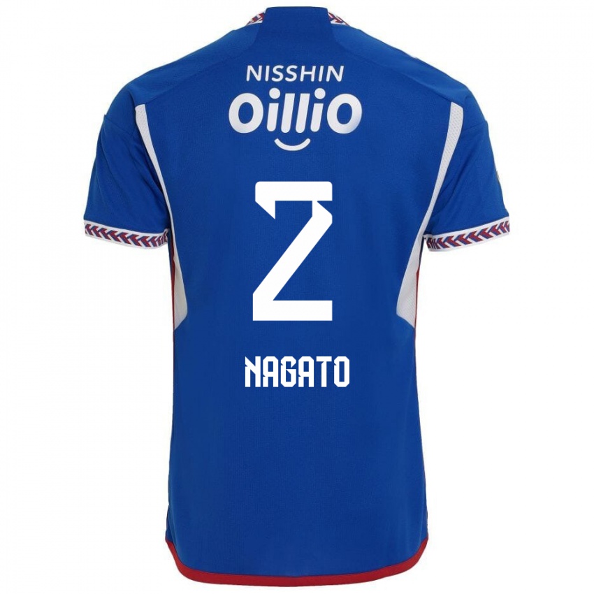 Niño Camiseta Katsuya Nagato #2 Azul Blanco Rojo 1ª Equipación 2024/25 La Camisa México