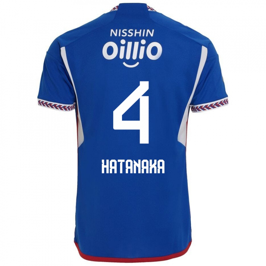 Niño Camiseta Shinnosuke Hatanaka #4 Azul Blanco Rojo 1ª Equipación 2024/25 La Camisa México