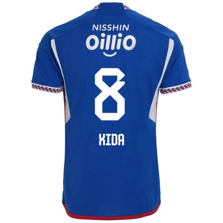 Niño Camiseta Takuya Kida #8 Azul Blanco Rojo 1ª Equipación 2024/25 La Camisa México