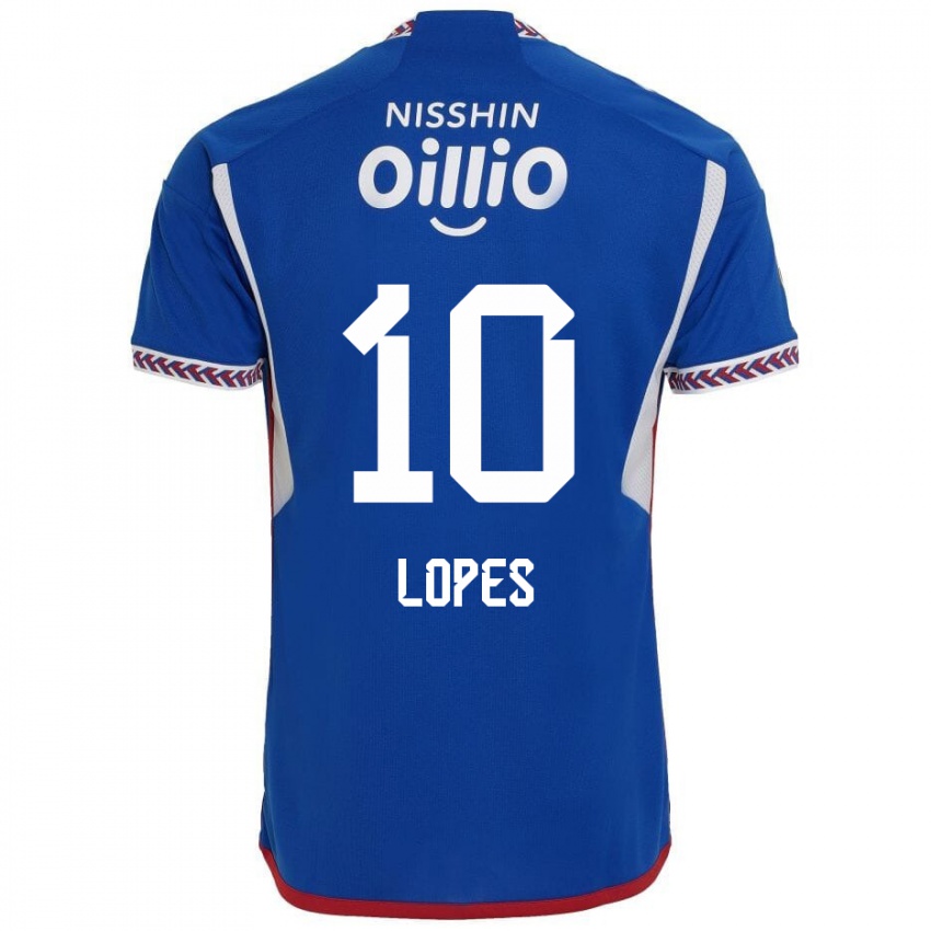 Niño Camiseta Anderson Lopes #10 Azul Blanco Rojo 1ª Equipación 2024/25 La Camisa México