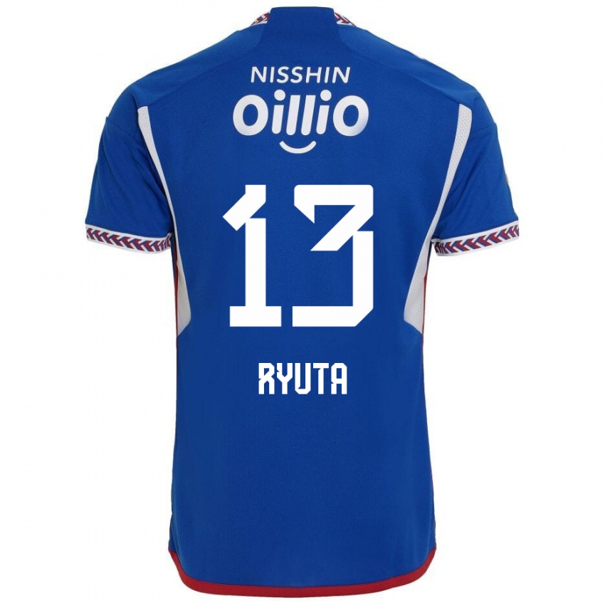 Niño Camiseta Ryuta Koike #13 Azul Blanco Rojo 1ª Equipación 2024/25 La Camisa México