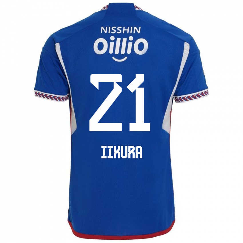 Niño Camiseta Hiroki Iikura #21 Azul Blanco Rojo 1ª Equipación 2024/25 La Camisa México