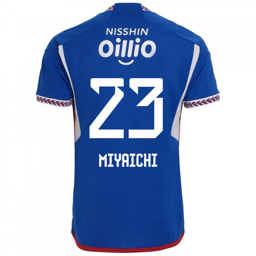 Niño Camiseta Ryo Miyaichi #23 Azul Blanco Rojo 1ª Equipación 2024/25 La Camisa México