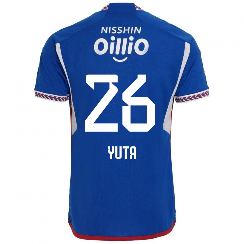 Niño Camiseta Yuta Koike #26 Azul Blanco Rojo 1ª Equipación 2024/25 La Camisa México