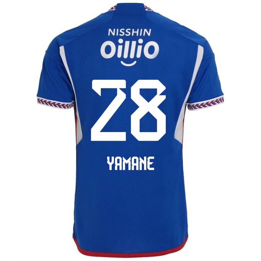 Niño Camiseta Riku Yamane #28 Azul Blanco Rojo 1ª Equipación 2024/25 La Camisa México