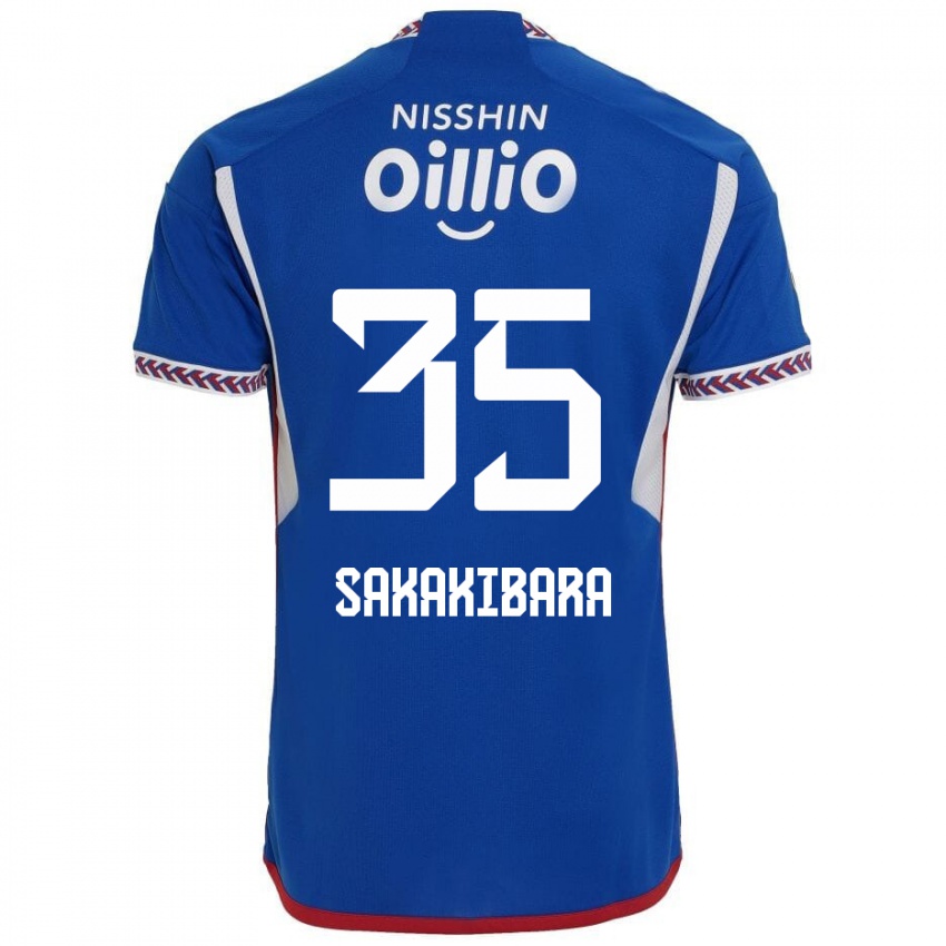 Niño Camiseta Keigo Sakakibara #35 Azul Blanco Rojo 1ª Equipación 2024/25 La Camisa México