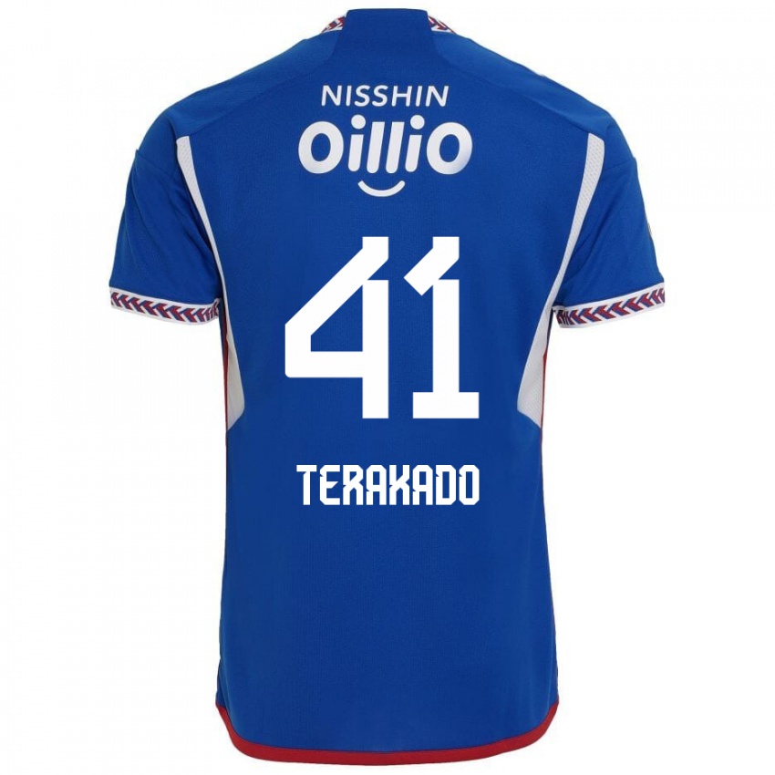 Niño Camiseta Riku Terakado #41 Azul Blanco Rojo 1ª Equipación 2024/25 La Camisa México