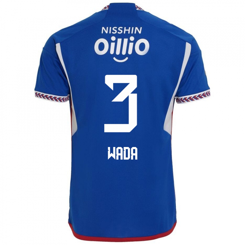 Niño Camiseta Yusei Wada #3 Azul Blanco Rojo 1ª Equipación 2024/25 La Camisa México