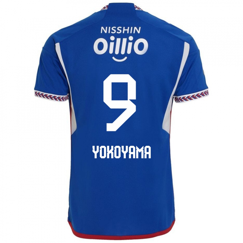 Niño Camiseta Shunsuke Yokoyama #9 Azul Blanco Rojo 1ª Equipación 2024/25 La Camisa México