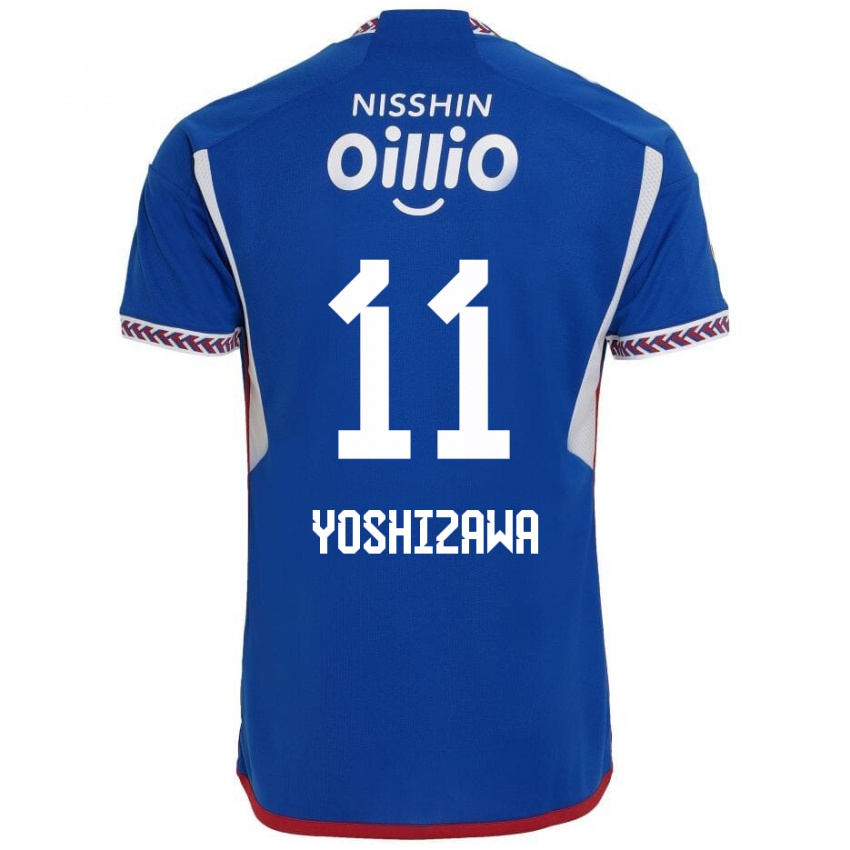 Niño Camiseta Mirai Yoshizawa #11 Azul Blanco Rojo 1ª Equipación 2024/25 La Camisa México