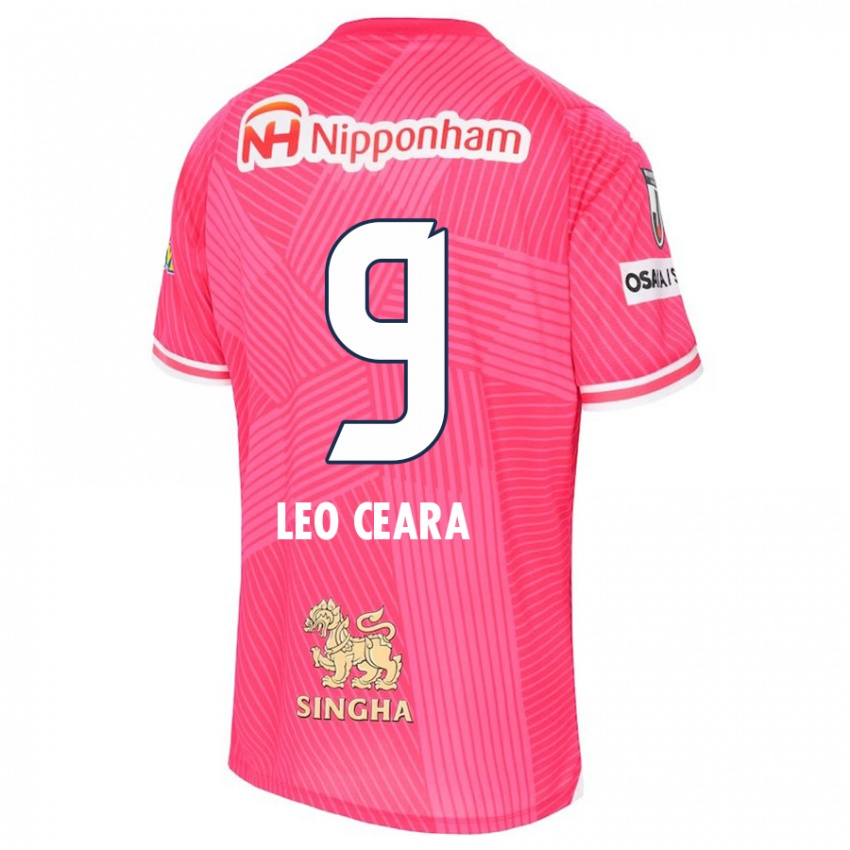 Niño Camiseta Léo Ceará #9 Rosa Blanco 1ª Equipación 2024/25 La Camisa México