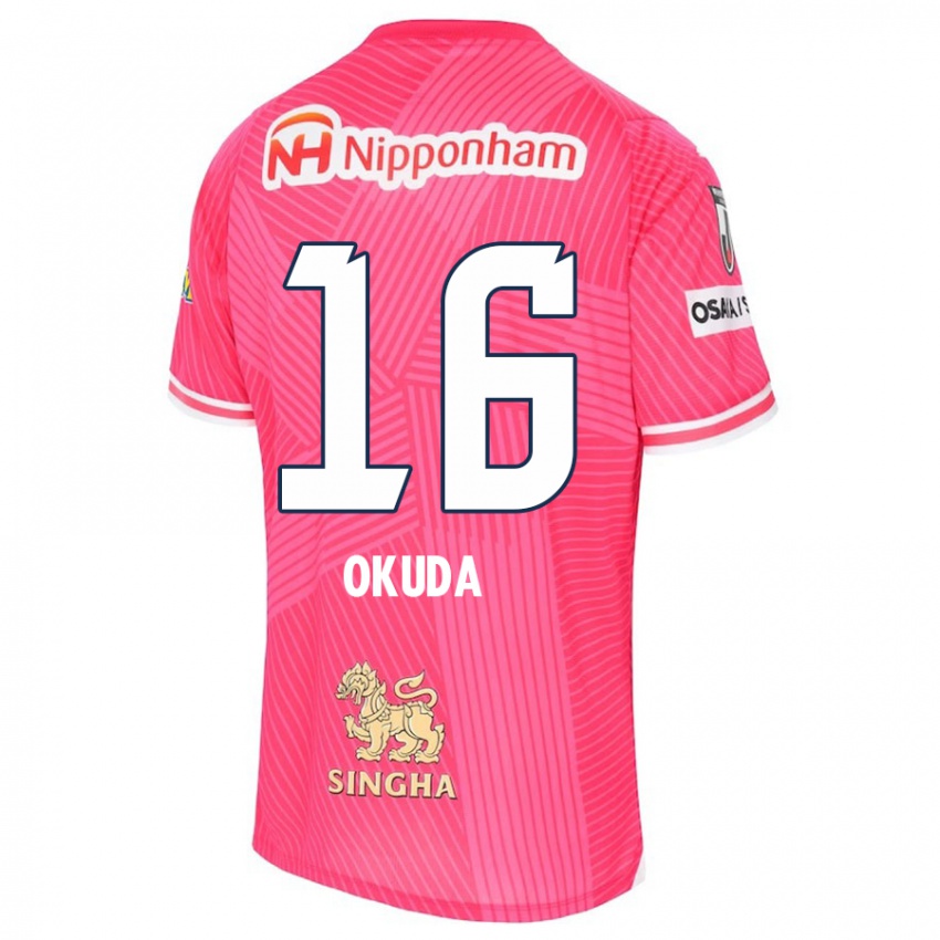 Niño Camiseta Hayato Okuda #16 Rosa Blanco 1ª Equipación 2024/25 La Camisa México