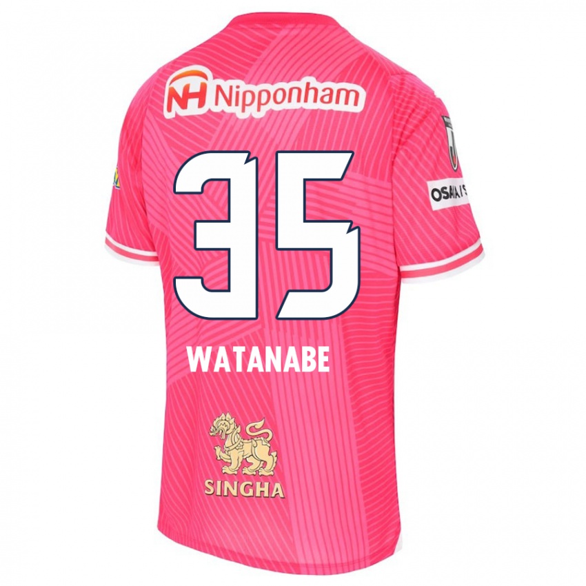 Niño Camiseta Ryo Watanabe #35 Rosa Blanco 1ª Equipación 2024/25 La Camisa México