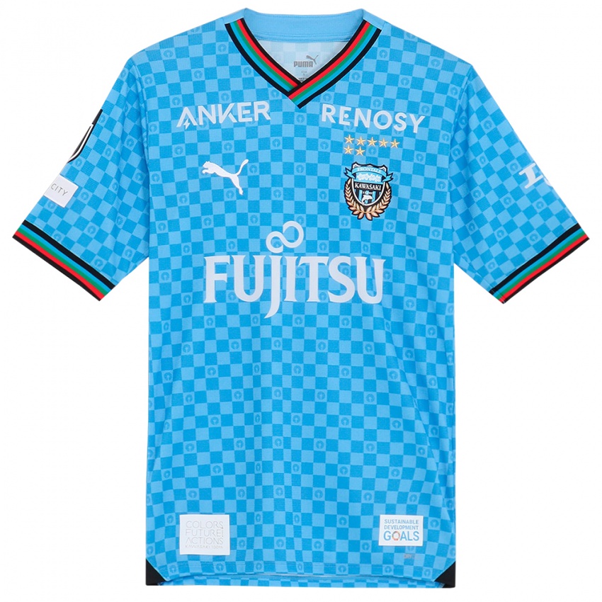 Niño Camiseta Haruki Chiku #8 Azul Celeste 1ª Equipación 2024/25 La Camisa México