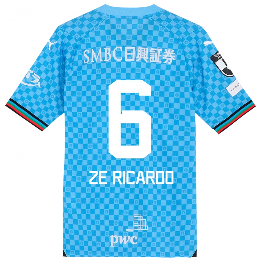 Niño Camiseta Zé Ricardo #6 Azul Celeste 1ª Equipación 2024/25 La Camisa México