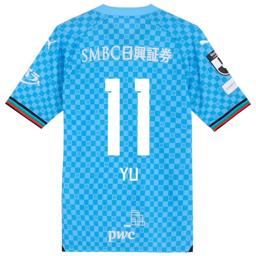 Niño Camiseta Yu Kobayashi #11 Azul Celeste 1ª Equipación 2024/25 La Camisa México