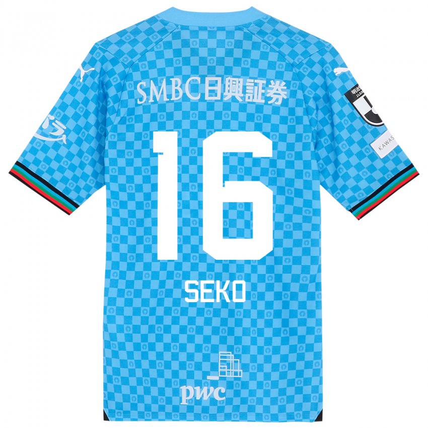 Niño Camiseta Tatsuki Seko #16 Azul Celeste 1ª Equipación 2024/25 La Camisa México