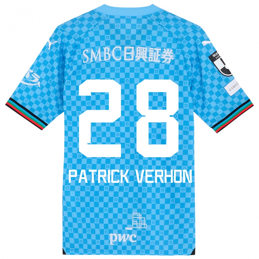 Niño Camiseta Patrick Verhon #28 Azul Celeste 1ª Equipación 2024/25 La Camisa México