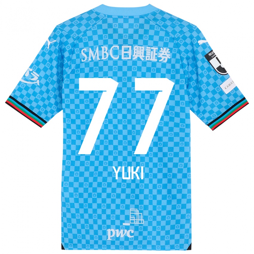 Niño Camiseta Yuki Yamamoto #77 Azul Celeste 1ª Equipación 2024/25 La Camisa México