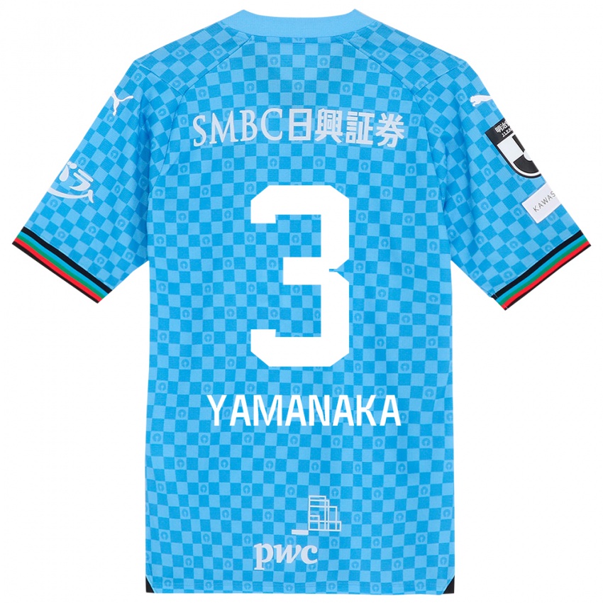 Niño Camiseta Daiki Yamanaka #3 Azul Celeste 1ª Equipación 2024/25 La Camisa México