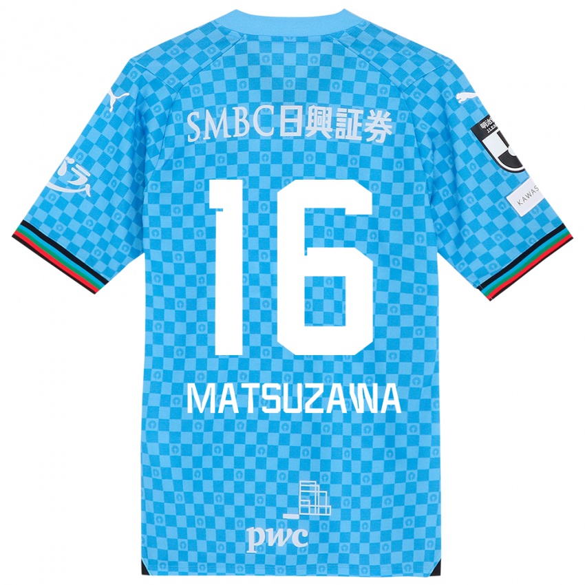 Niño Camiseta Naoto Matsuzawa #16 Azul Celeste 1ª Equipación 2024/25 La Camisa México