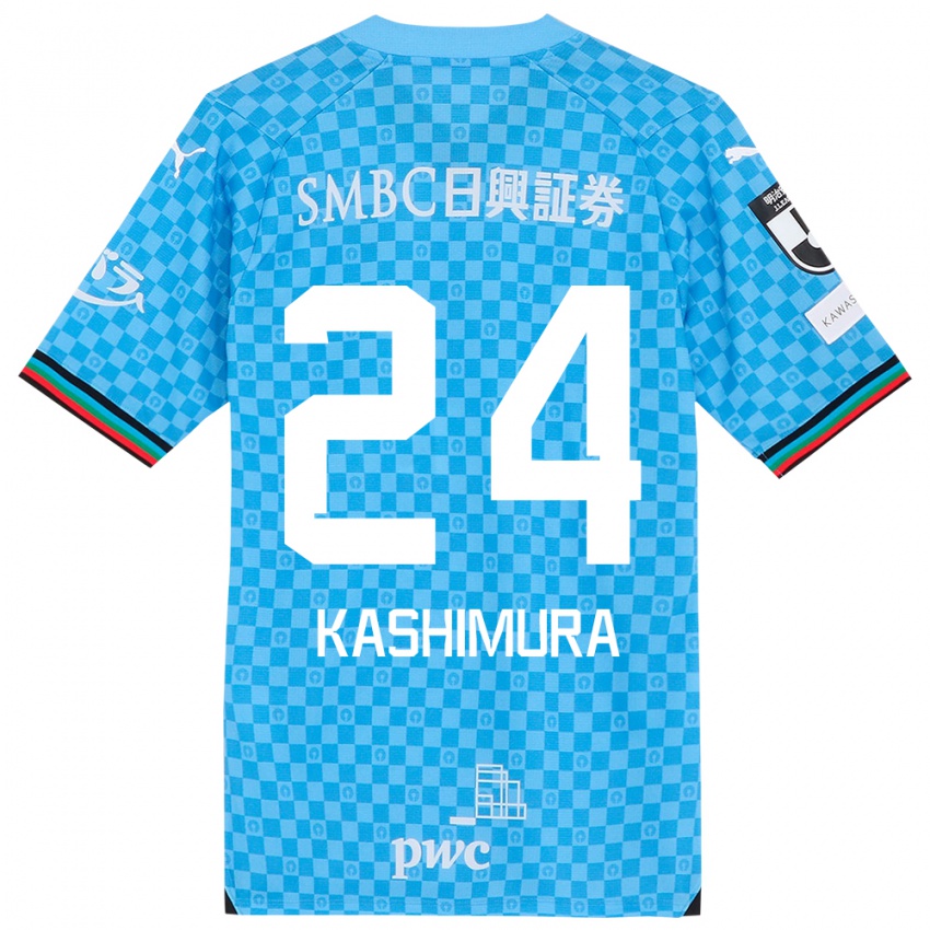 Niño Camiseta Ryota Kashimura #24 Azul Celeste 1ª Equipación 2024/25 La Camisa México