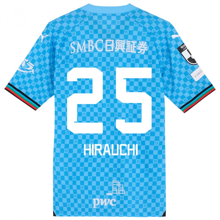 Niño Camiseta Issei Hirauchi #25 Azul Celeste 1ª Equipación 2024/25 La Camisa México