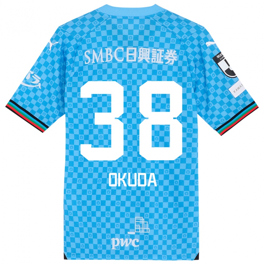 Niño Camiseta Yuma Okuda #38 Azul Celeste 1ª Equipación 2024/25 La Camisa México