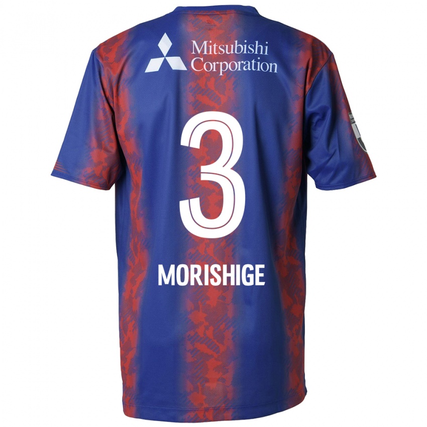 Niño Camiseta Masato Morishige #3 Azul Rojo 1ª Equipación 2024/25 La Camisa México